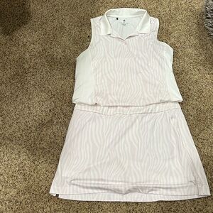 adidas Pink and White golf outfit
